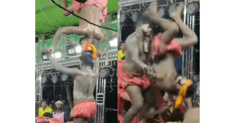 પહેલવાન એ વ્યક્તિને માથા પર લટકાવીને સ્ટંટ કરવા લાગ્યો, આગળ શું થયું તેની તમે કલ્પના પણ નહીં કરી શકો. વિડિઓ જુઓ Untitled 69