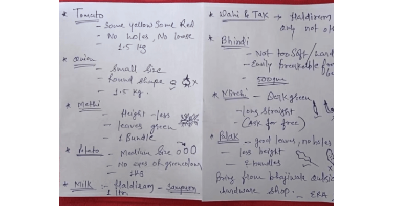 નિવૃત્ત અધિકારીની પત્નીએ શાકભાજી ખરીદવા ગાઈડ લખી, ઈન્ટરનેટ પર વાયરલ થઈ; લોકોએ ખૂબ મજા કરી Untitled 80