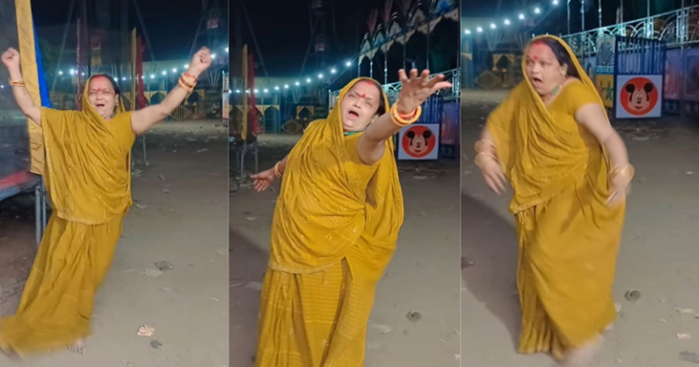 ભોજપુરી ગીત પર આન્ટીનો જબરદસ્ત ડાન્સ, દેશી સ્ટાઈલમાં લગાવ્યા ઠુમકા, જુઓ વીડિયો.. Untitled 202