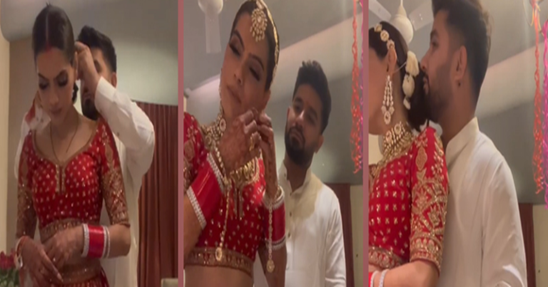 ઘરેણા-બ્લાઉઝ ઉતાર્યું અને..શેર કર્યો દુલ્હા-દુલ્હને સુહાગરાતનો વીડિયો.. Untitled 2