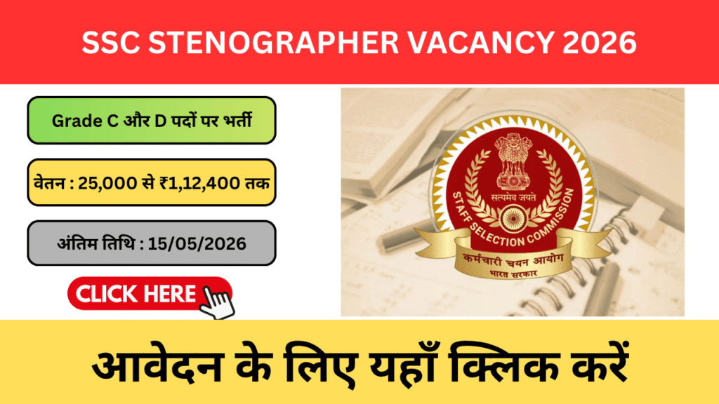SSC Stenographer Vacancy 2026