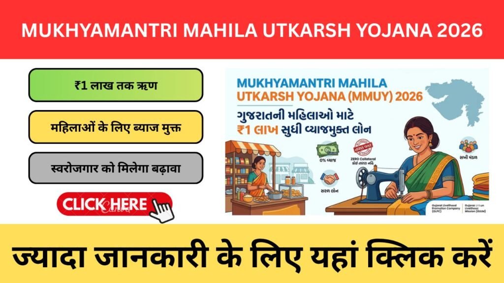 Mukhyamantri Mahila Utkarsh Yojana 2026: महिलाओं को मिलेगा ₹1 लाख तक ब्याज मुक्त लोन Mukhyamantri Mahila Utkarsh Yojana 2026