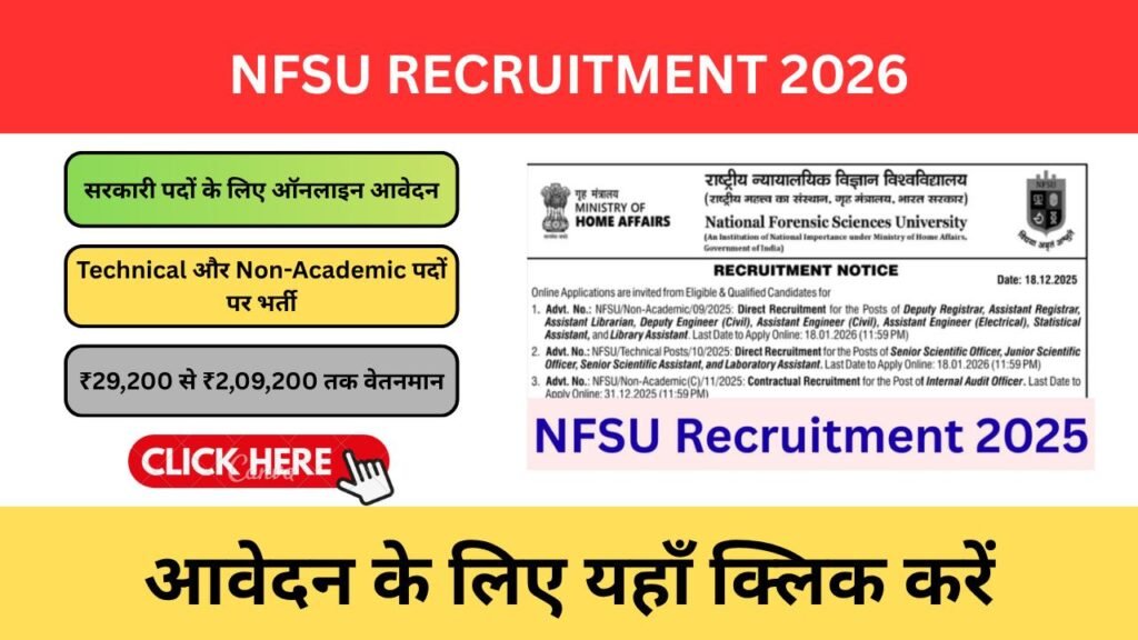 NFSU Recruitment 2026