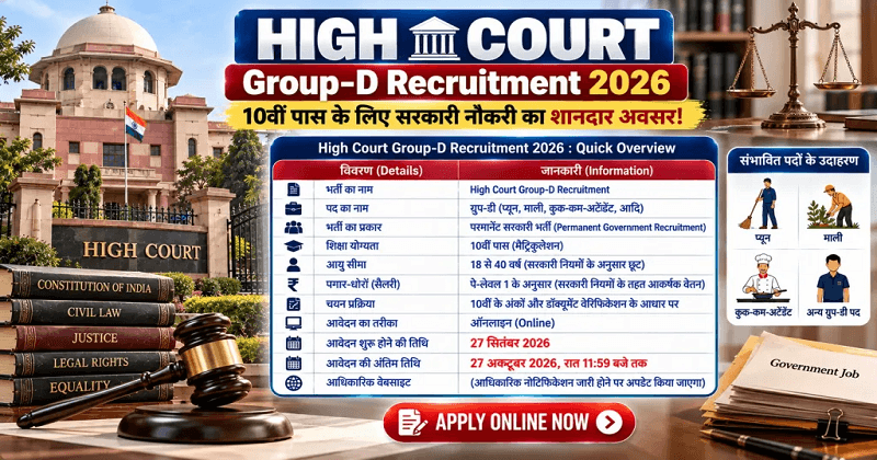 High Court Group-D Recruitment 2026