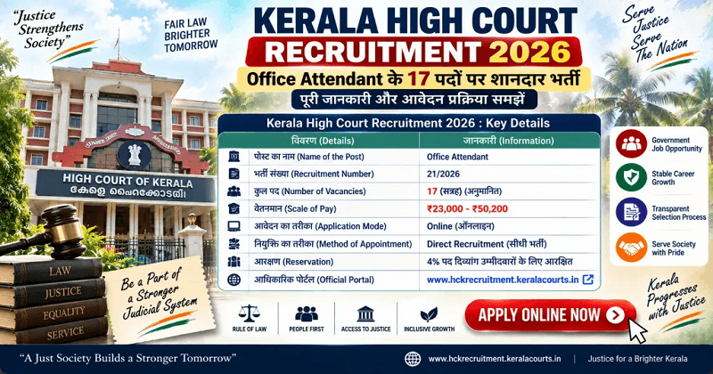 Kerala High Court Office Attendant