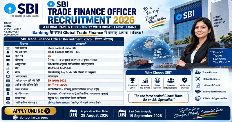 SBI Trade Finance Officer Recruitment 2026