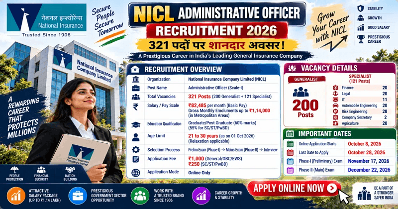 National Insurance Company Limited Recruitment 2026